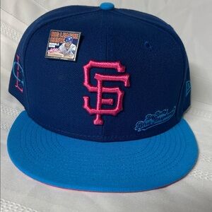 New Era Big League Chew Big Rally Blue Ras SF Giants Blue/Pink Fitted Hat 7 3/4